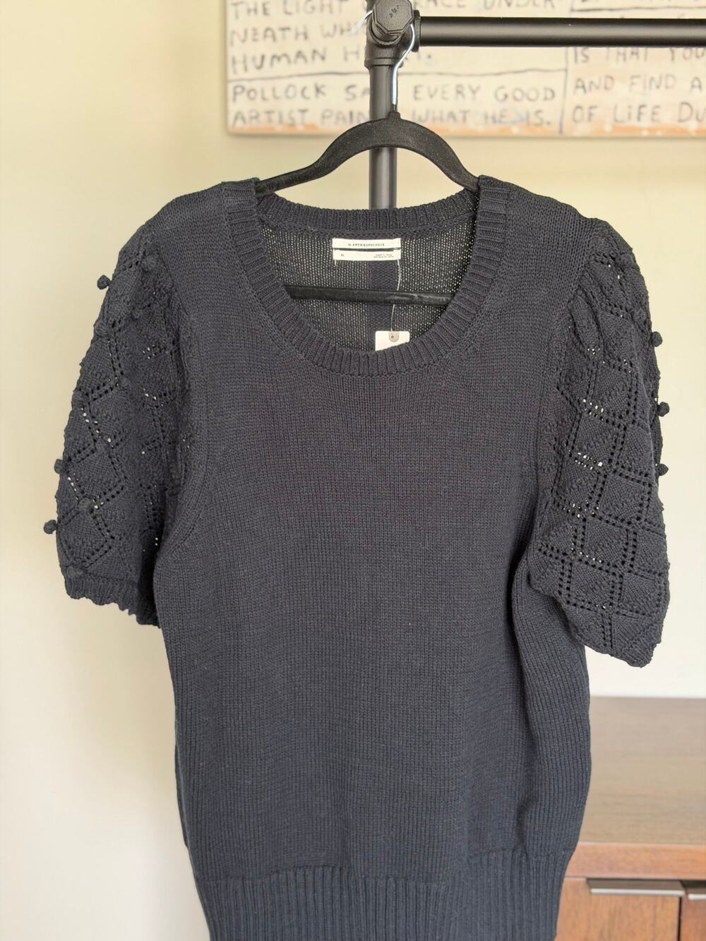 Anthropologie Short Sleeve Sweater